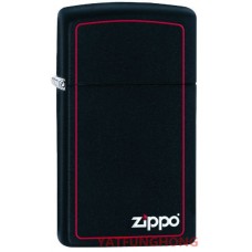 Zippo 紅邊黑啞漆與商標纖幼版火機