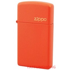 Zippo 橙啞漆與商標纖幼版火機