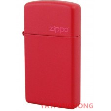 Zippo 紅啞漆與商標纖幼版火機