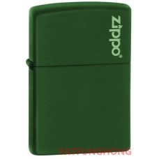 Zippo 綠啞漆與商標火機