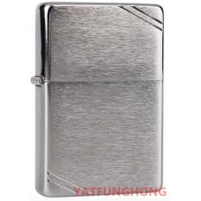Zippo 復古版裝飾斜線拉絲鍍鉻火機