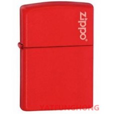 Zippo 紅啞漆與商標火機