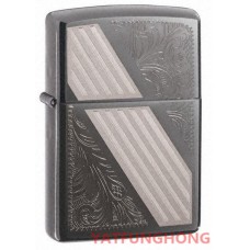 Zippo 黑冰威尼斯雕刻與條紋火機