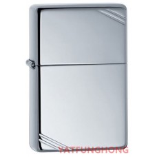 Zippo 復古版裝飾斜線鏡面鍍鉻火機 (260)