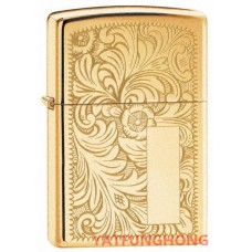 Zippo 鏡面黃銅威尼斯雕刻火機