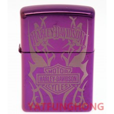 Zippo哈雷火焰火機 - 紫冰