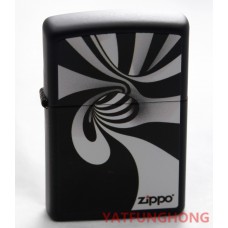 Zippo 黑白螺旋紋火機